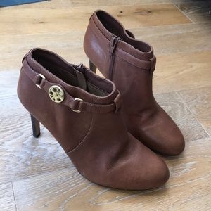 Coach Salene Brown Leather Ankle Bootie